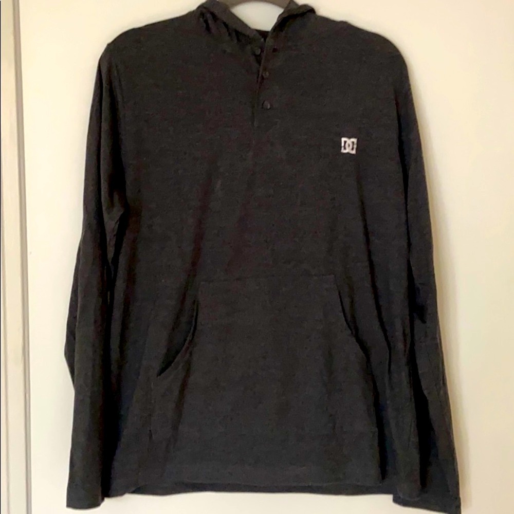 DC Men’s Grey Button Hoodie